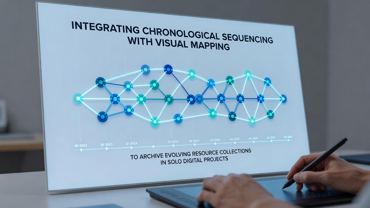 Integrating Chronological Sequencing With Visual Mapping to Archive Evolving Resource Collections in Solo Digital Projects