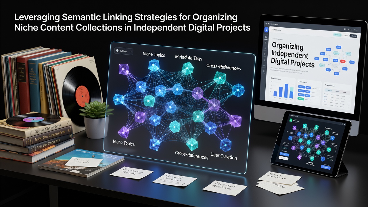 Leveraging Semantic Linking Strategies for Organizing Niche Content Collections in Independent Digital Projects