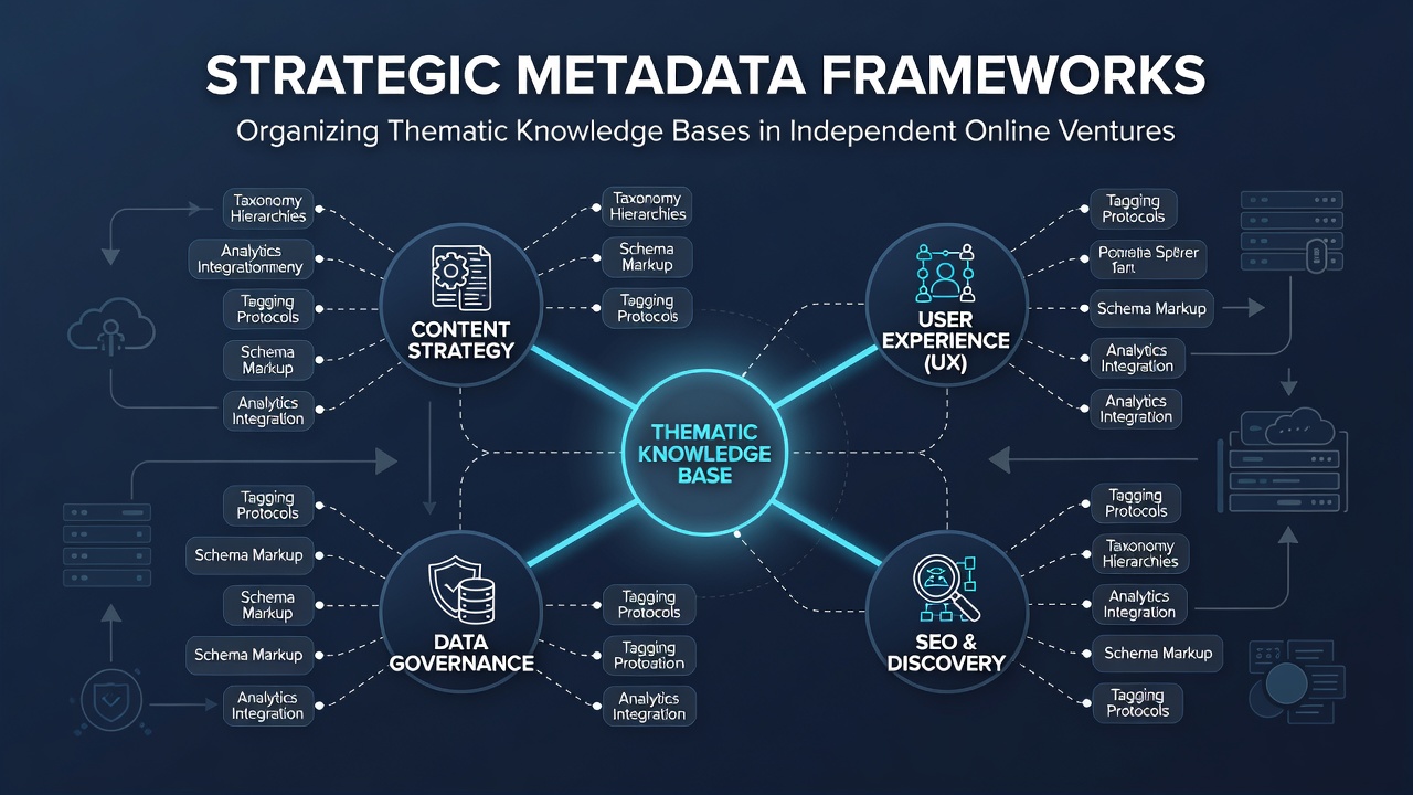 Example of metadata application within a thematic knowledge base structure
